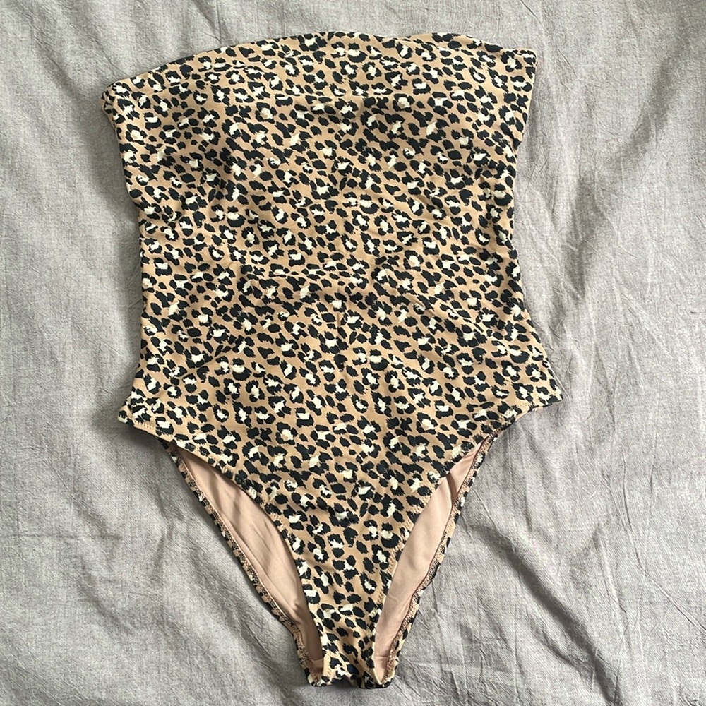 AERIE leopard one piece bathing suit